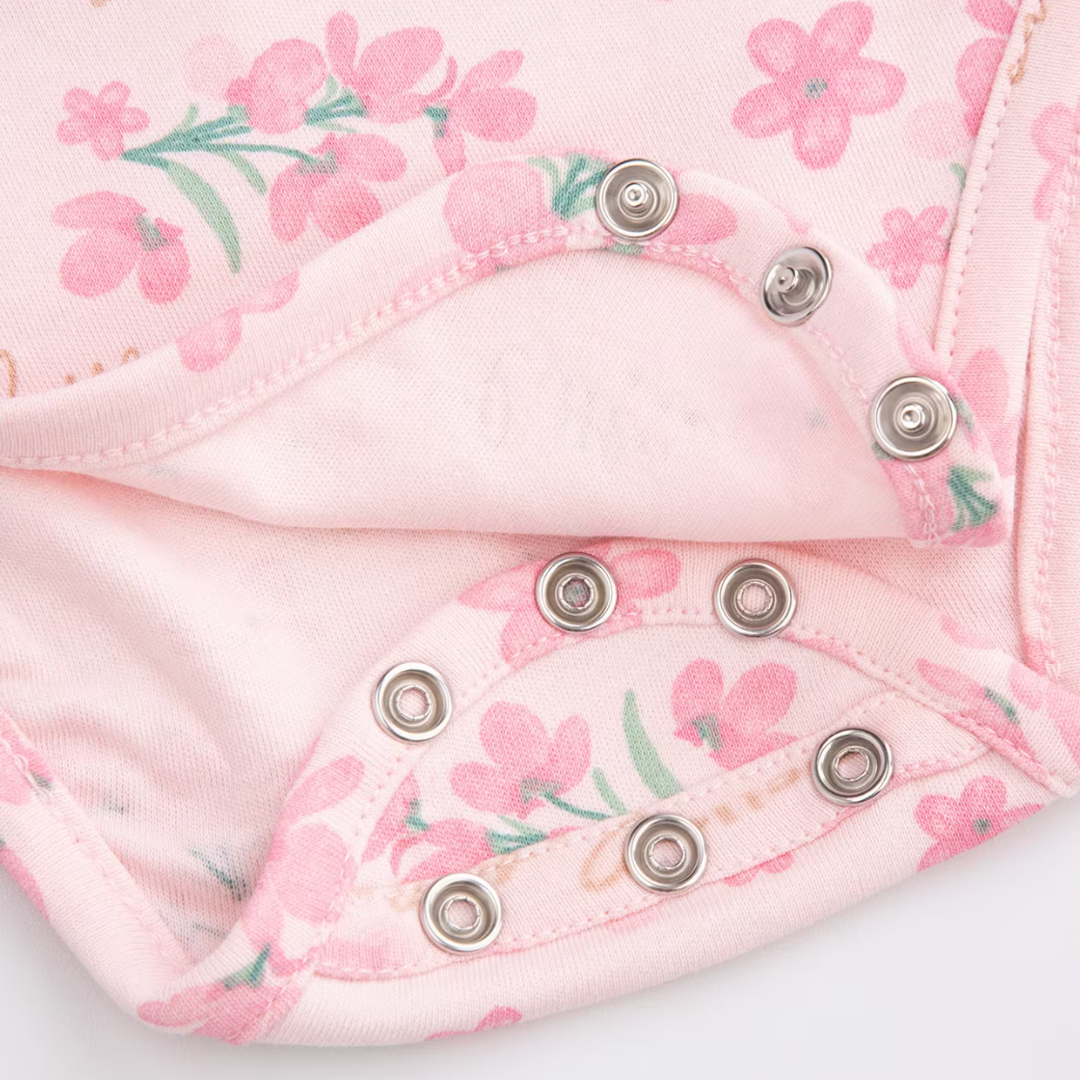 Stuttermasamfella Wrap - Pink Flowers