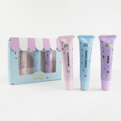 Oh Flossy - Natural Lip Gloss Set - Set of 3