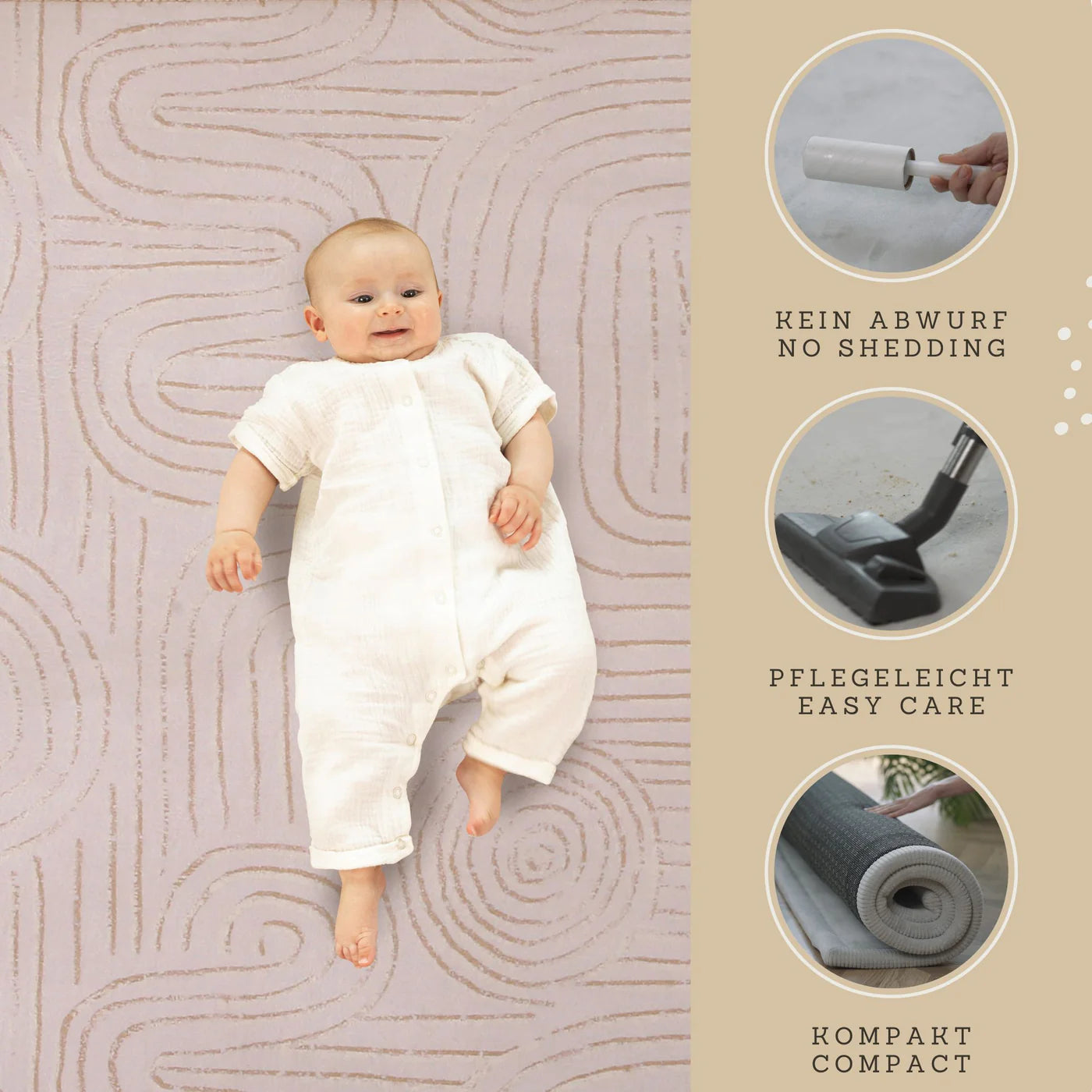 Motta - Cloud Soft Beige Zen Garden 200/150cm - FORPÖNTUN