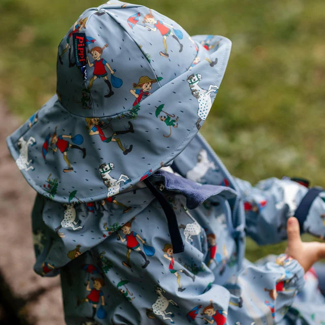 Rain Hat Denim Blue - Lína Langsokkur