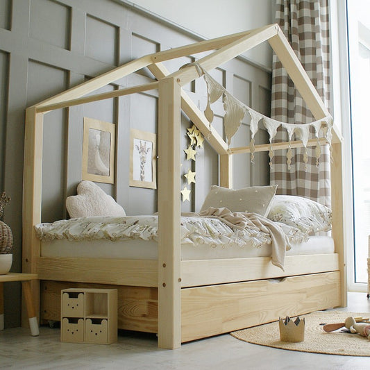 Húsrúm Housebed Classic PLUS Natural without bed rail
