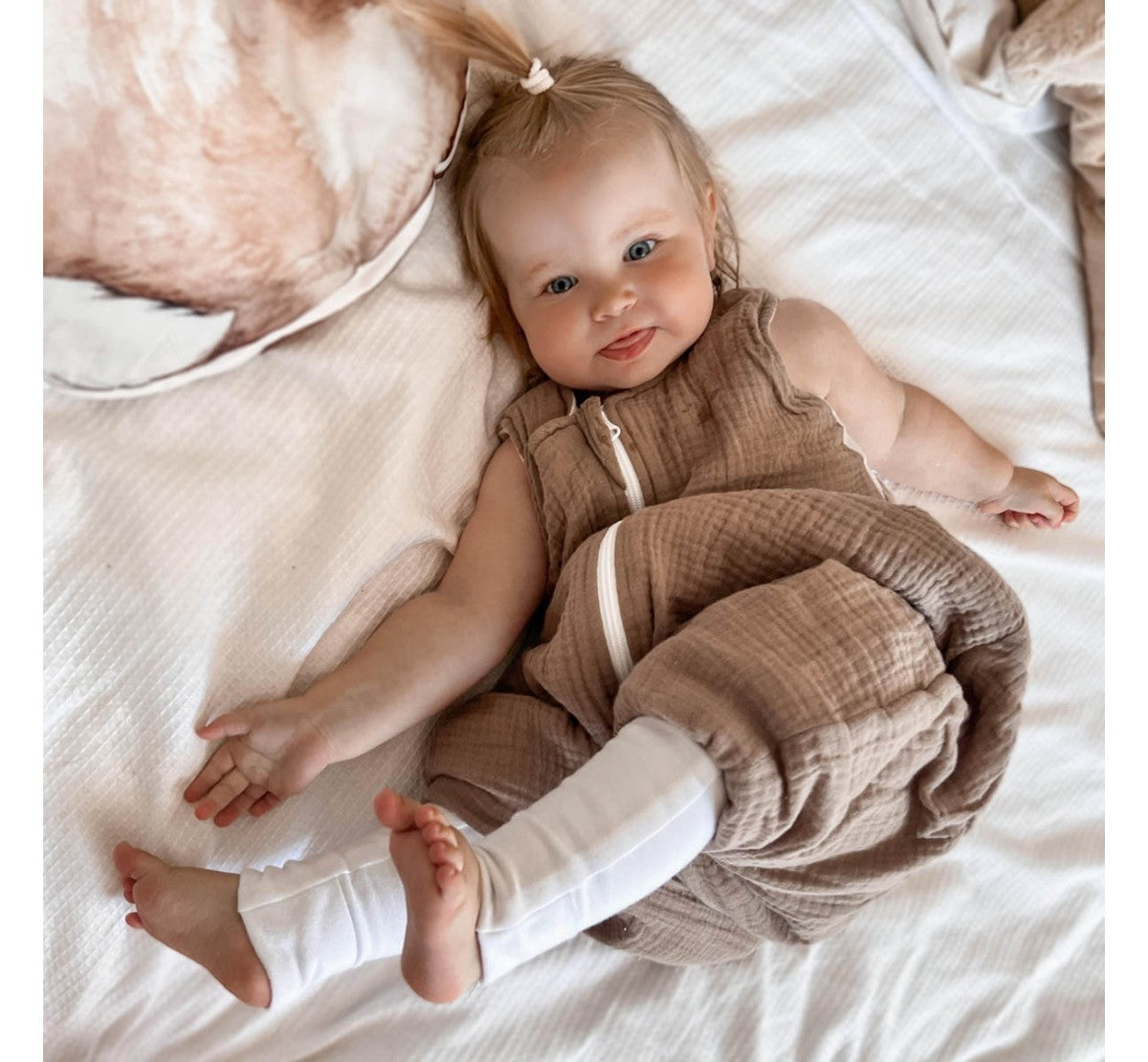 Muslin Svefnpoki fyrir 6-18 mánaða - Gray 2.5 TOG