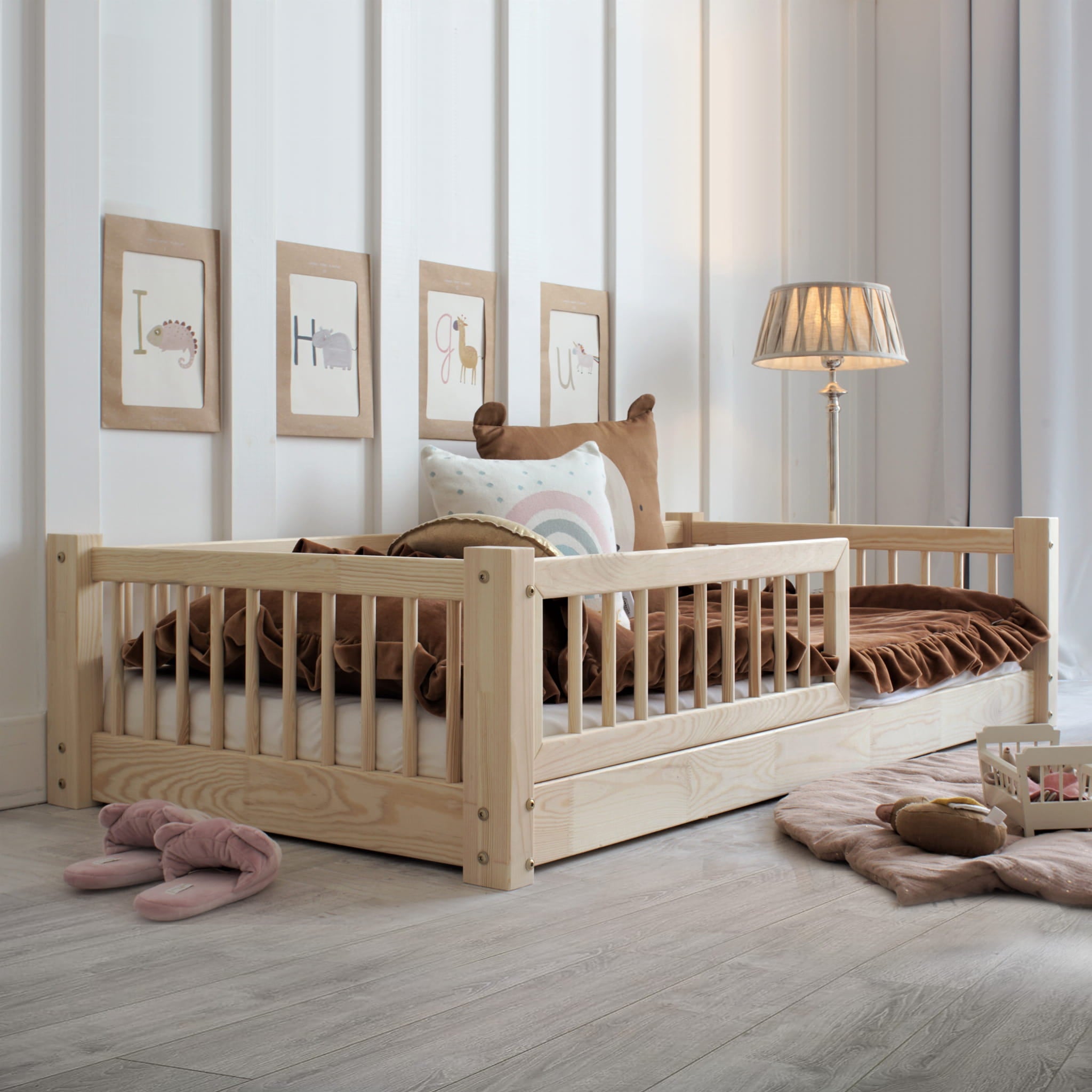Barnarúm Basic Natural 160x80cm - FORPÖNTUN (afhending í lok sept.) – Polka
