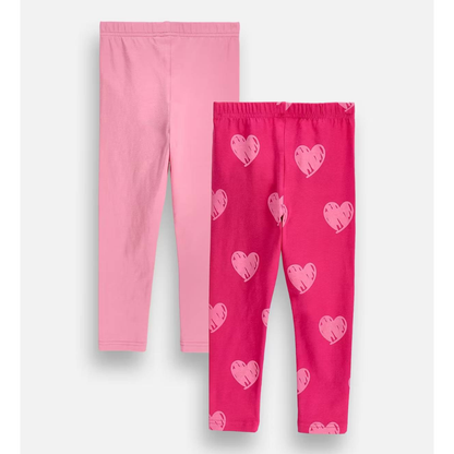 Leggings - Pink Hearts 2-pack