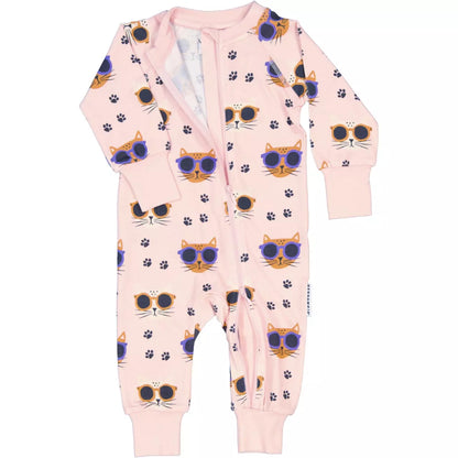 Bamboo Renndur Náttgalli - Cool Cats Pink