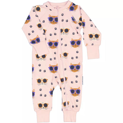 Bamboo Renndur Náttgalli - Cool Cats Pink