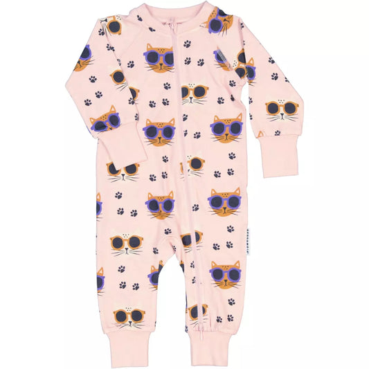 Bamboo Renndur Náttgalli - Cool Cats Pink