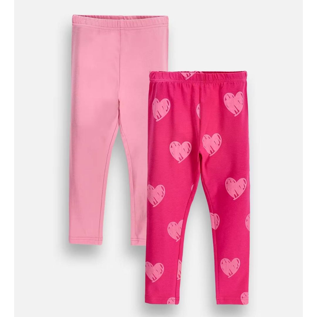Leggings - Pink Hearts 2-pack