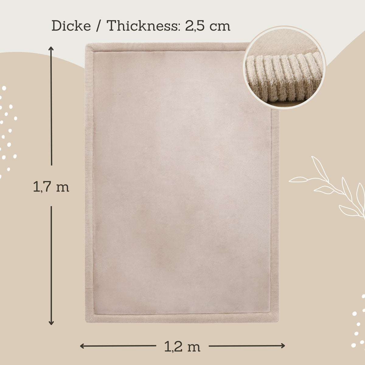 Motta - Cloud Soft Beige 170/120cm - FORPÖNTUN