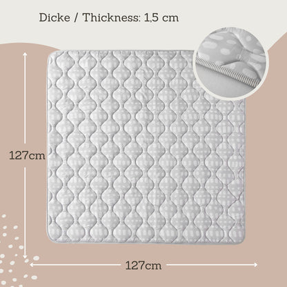 Quilted Leikmotta - Gray 127/127cm - FORPÖNTUN