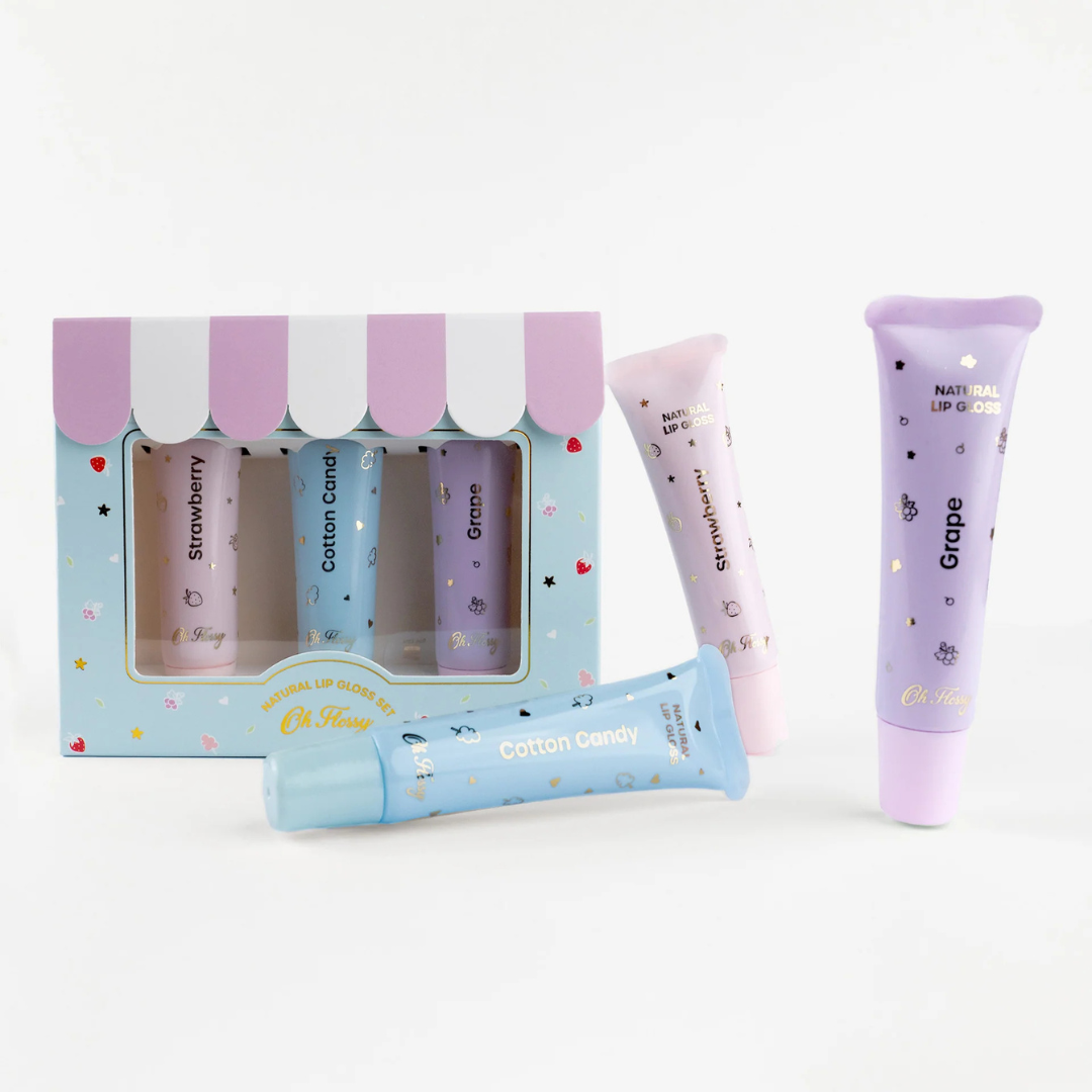 Oh Flossy - Natural Lip Gloss Set - Set of 3