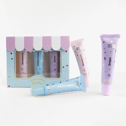 Oh Flossy - Natural Lip Gloss Set - Set of 3