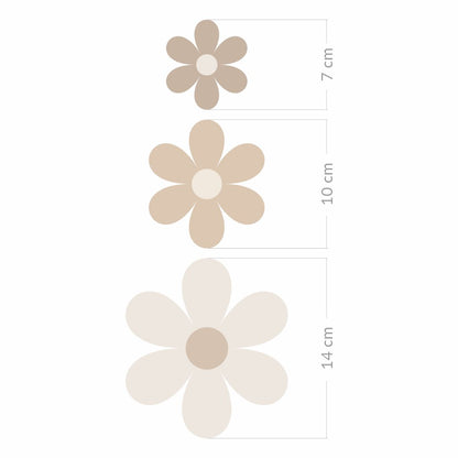 Vegglímmiði - Daisis Beige