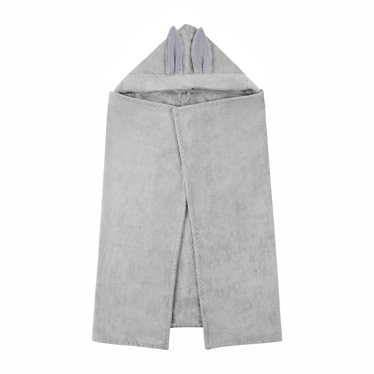 Handklæði úr bambus með hettu XL - BUNNY Gray
