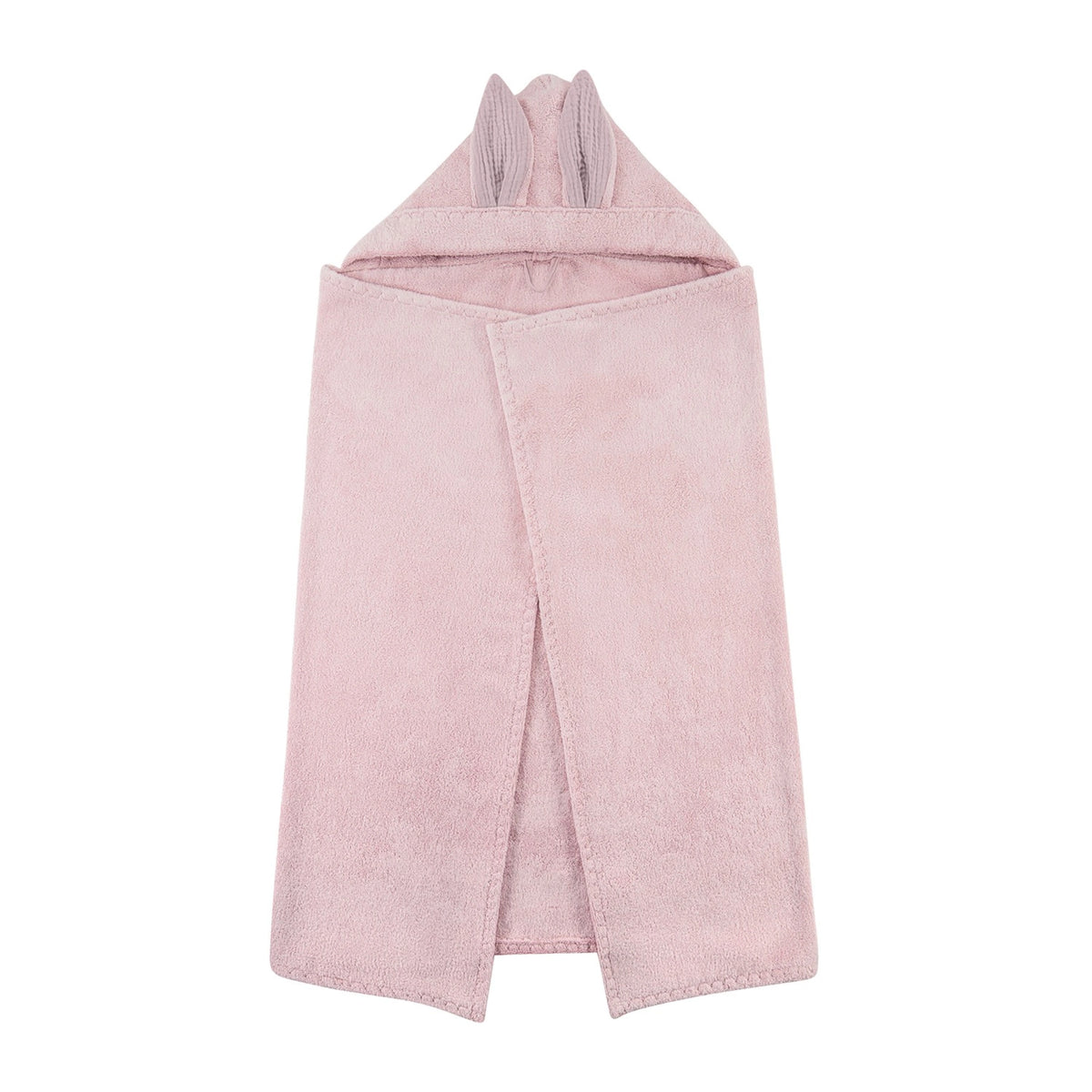 Handklæði úr bambus með hettu XL - BUNNY Pink