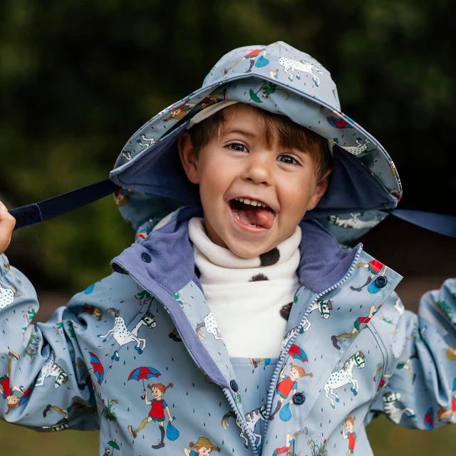 Rain Hat Denim Blue - Lína Langsokkur