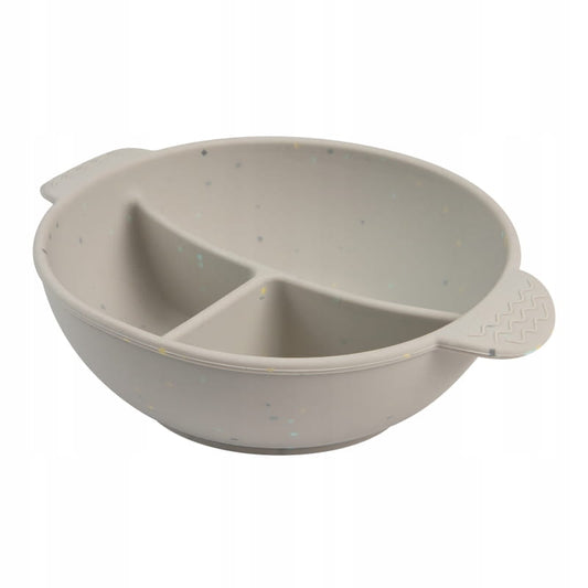 Sílikon Skál - Suction Bowl Divider 360ml - Gray Dots