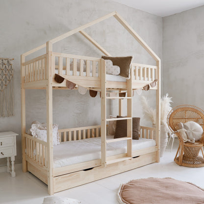 Húsrúm Housebed Bunk Bed Natural