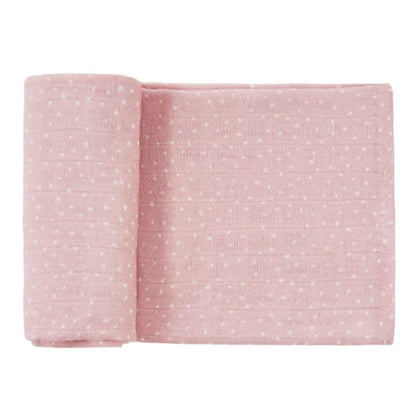 Bamboo Swaddle XL - Pink Dots