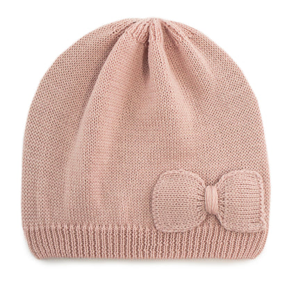 Ungbarna Ullarhúfa með slaufu - Pink