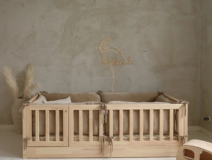 Ungbarnarúm Basic Love Bambi Cot Natural 200/100cm