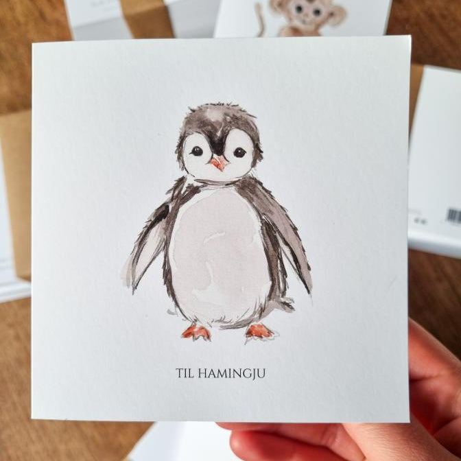 Til hamingju Kort - Watercolor by Ruth