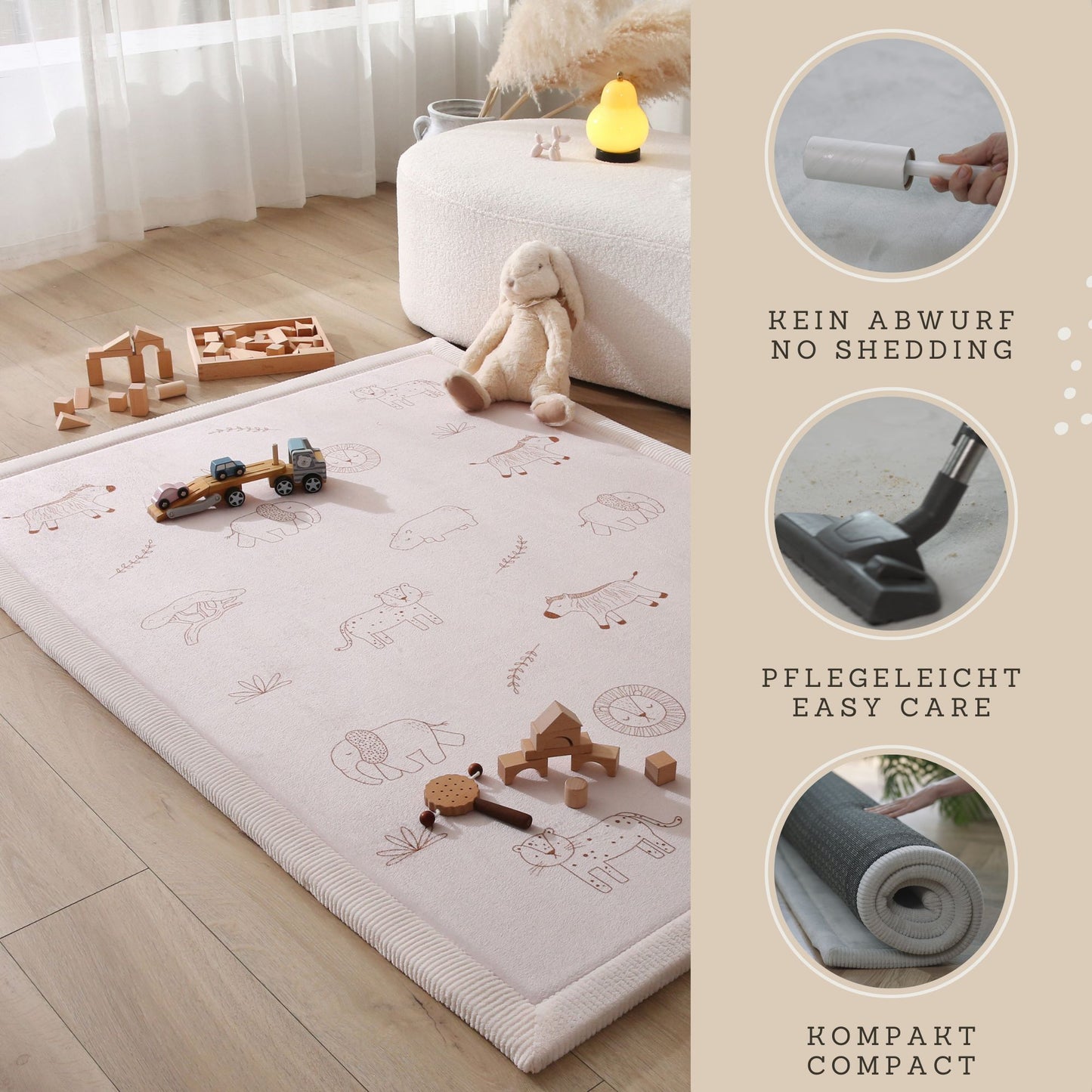 Motta - Cloud Soft Safari Animals 170/120cm - FORPÖNTUN