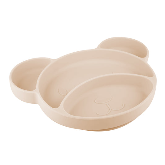 Sílikon Diskur - Suction Plate Divider - Cream Bear