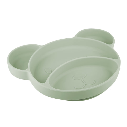 Sílikon Diskur - Suction Plate Divider - Green Bear