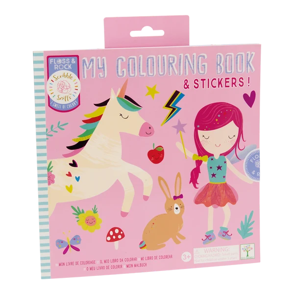 Litabók - Scented Colouring Book with Stickers - Rainbow Faries