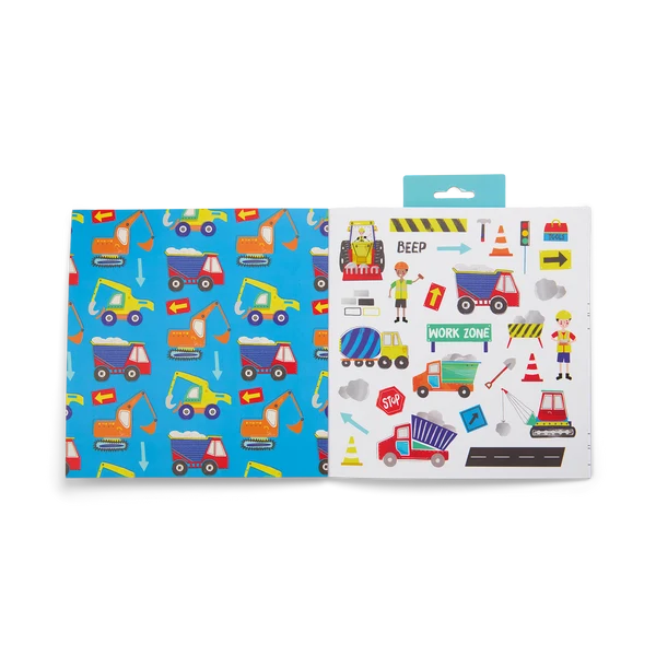 Litabók - Scented Colouring Book with Stickers - Construction