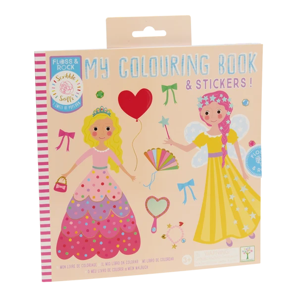 Litabók - Scented Colouring Book with Stickers - Princess