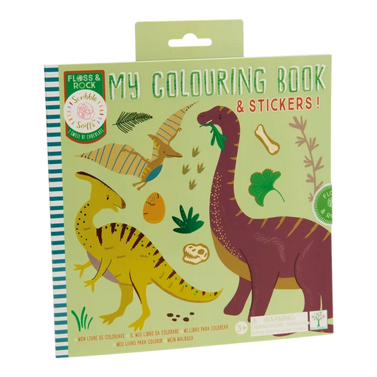 Litabók - Scented Colouring Book with Stickers - Dino