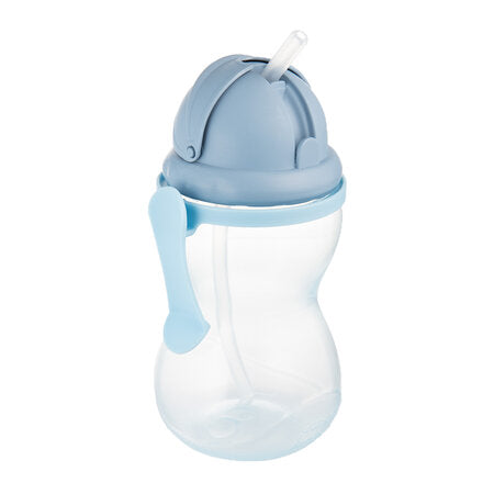 Drykkjarmál með röri - Sport Cup with Flip-top Straw 370ml Blue