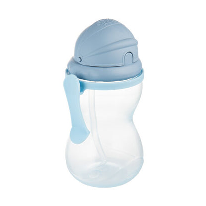 Drykkjarmál með röri - Sport Cup with Flip-top Straw 370ml Blue