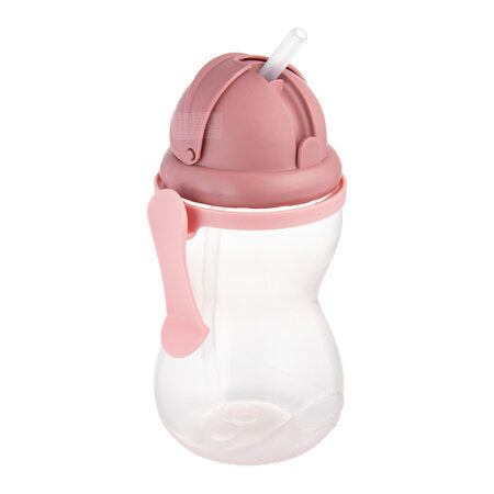 Drykkjarmál með röri - Sport Cup with Flip-top Straw 370ml Pink