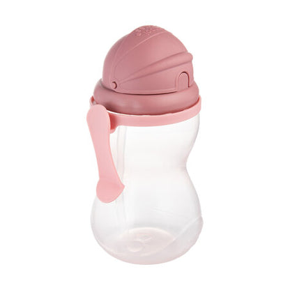 Drykkjarmál með röri - Sport Cup with Flip-top Straw 370ml Pink