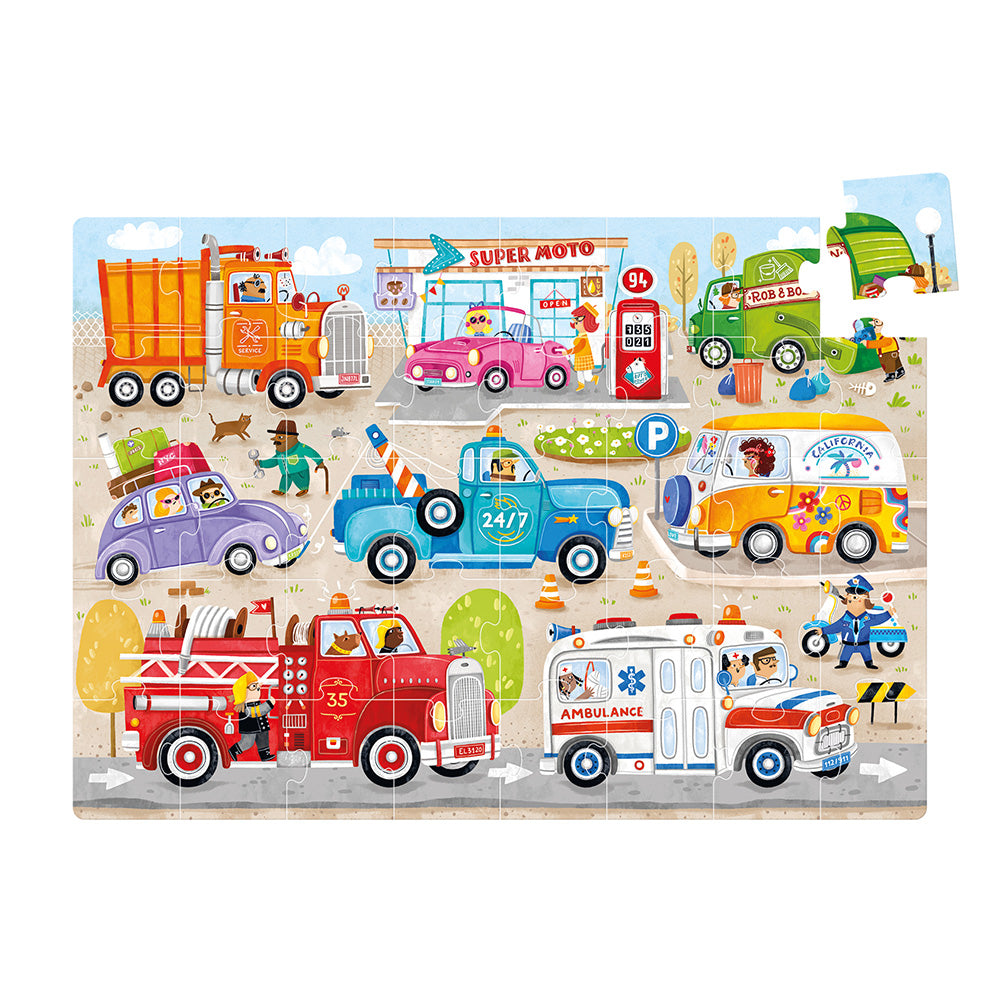 Moto Jumbo Puzzle Cars 3+