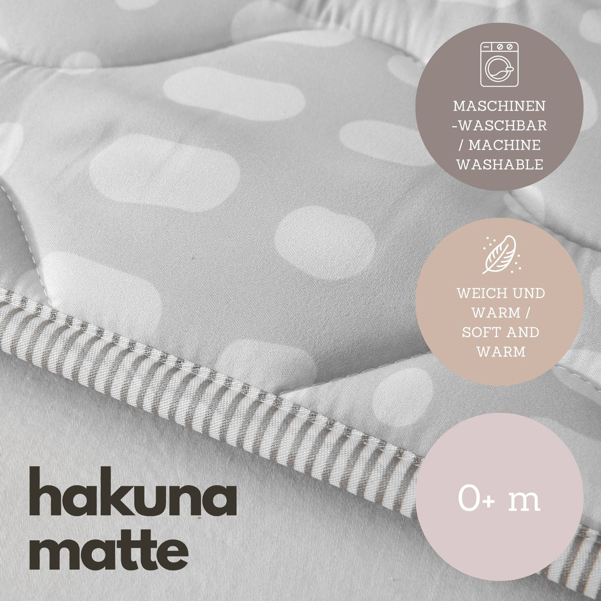 Quilted Leikmotta - Gray 127/127cm - FORPÖNTUN