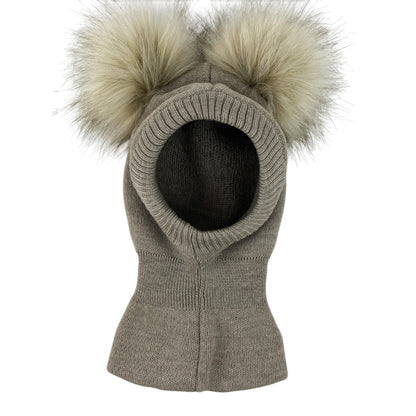 Ullar Lambhúshetta með 2 dúskum - Beige