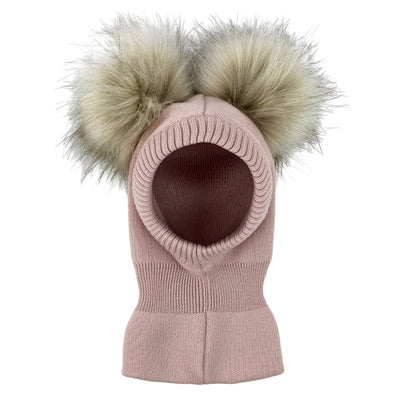 Ullar Lambhúshetta með 2 dúskum - Pink