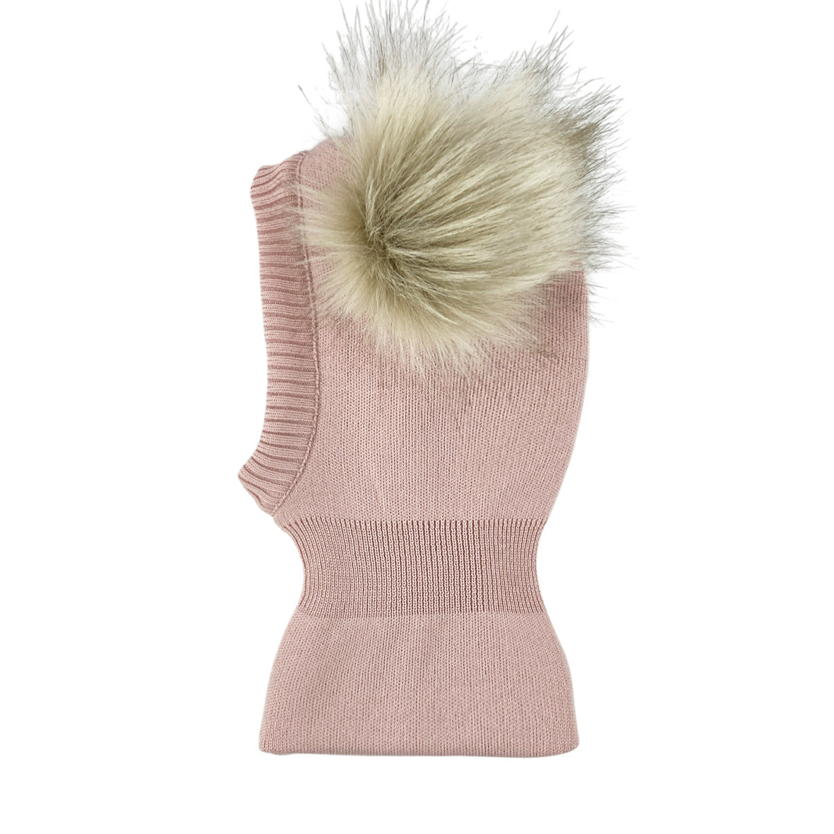 Ullar Lambhúshetta með 2 dúskum - Pink