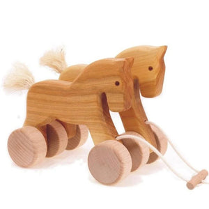 Double Wooden Horses - Pull Toy