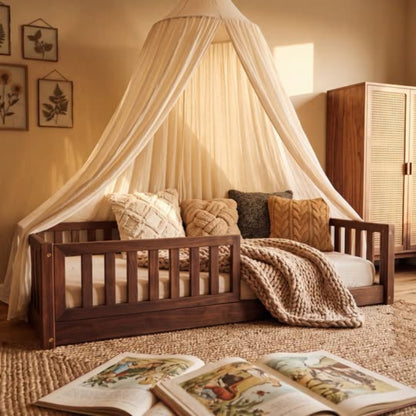 Barnarúm Basic Love Dark Walnut