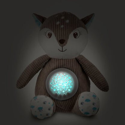 Music box and projector 3in1 - Baby Deer Brown Blue