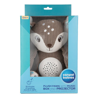 Music box and projector 3in1 - Baby Deer Brown Blue