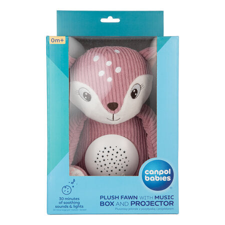 Music box and projector 3in1 - Baby Deer Pink