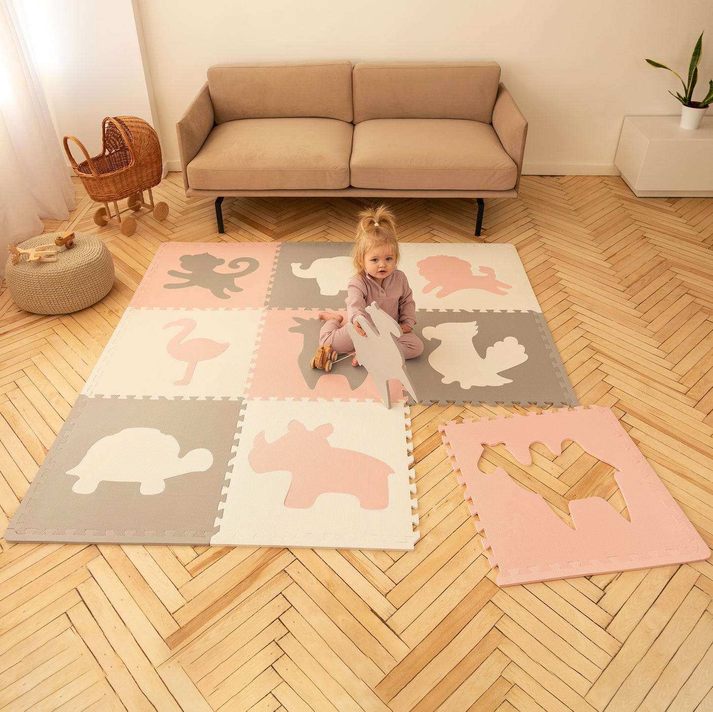 Púslmotta - Africa Pink XXL 180/180cm - FORPÖNTUN