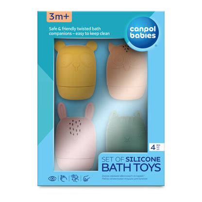 Silicone Bath toys - set of 4