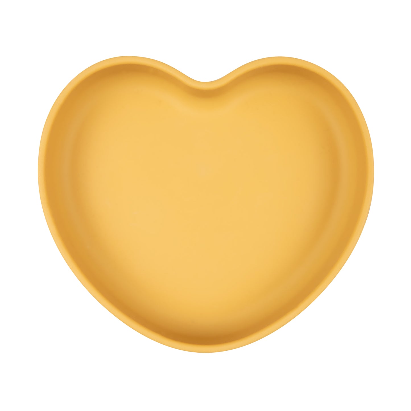 Sílikon Diskur - Suction Plate - Heart Yellow